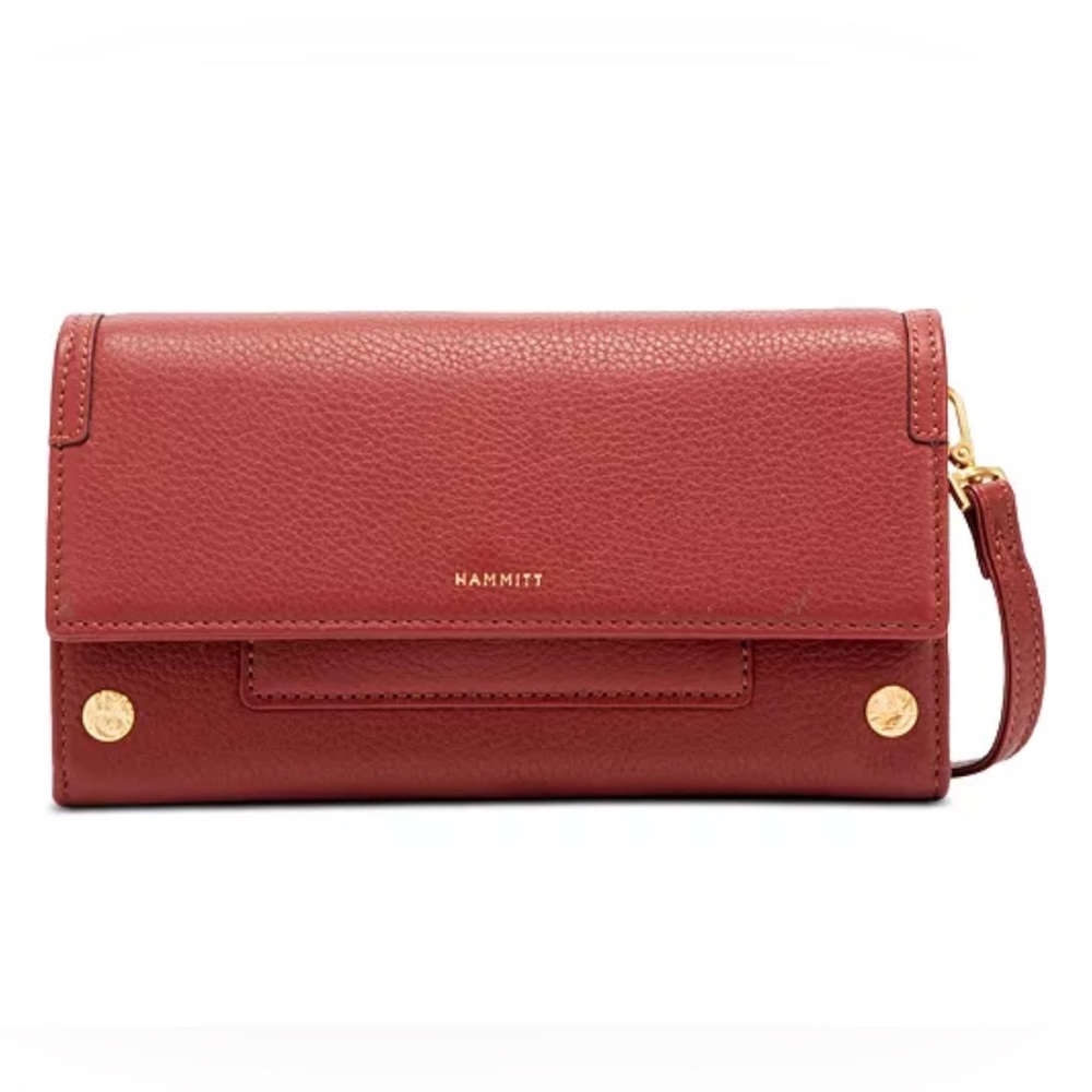 Hammitt Burgundy Leather Clutch